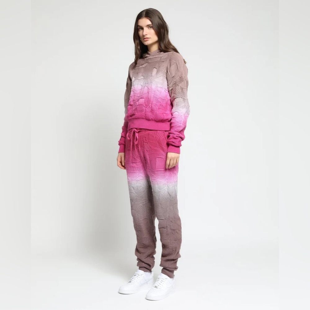 Twenty Montreal Crossover Netting Sweater Dip Dye Hoodie Size S - Picture 3 of 8